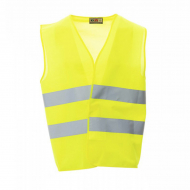 Gilet unisex giallo fluo da personalizzare ad alta visibilità con bande riflettenti Reflex+