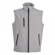 Gilet unisex in Soft Shell a due strati impermeabile Tarvisio Grigio Chiaro