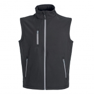 Gilet unisex in Soft Shell a due strati impermeabile Tarvisio Nero