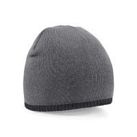 Cuffia grigio grafite/nera in maglia doppio strato da personalizzare Two-Tone Pull-On Beanie