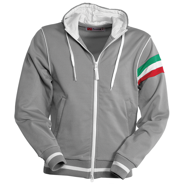 FELPA UOMO FULL ZIP CAPPUCCIO GRIGIO