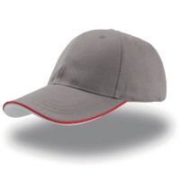 Cappellino grigio da personalizzare, visiera con piping a contrasto in rilievo Zoom Piping Sandwich