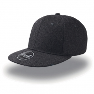 Cappello grigio scuro da personalizzare, con 6 pannelli in stile rap Snap Winter