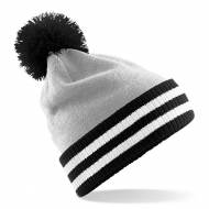 Cappello grigio/nero/bianco da personalizzare, risvolto di maglia in costina Varsity Beanie