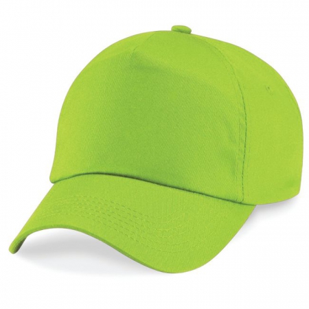 Cappello bambino verde lime da personalizzare, 5 pannelli chiusura con velcro a strappo Original Kids