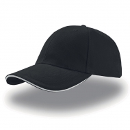 Cappello nero da personalizzare, 100% cotone in twill pesante Liberty Sandwich