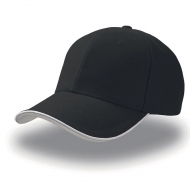 Cappello nero/piping bianco da personalizzare Pilot Piping Sandwich