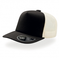 Cappello nero a 5 pannelli e visiera pre-curvata da personalizzare Record