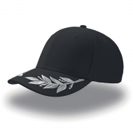 Cappello nero da personalizzare, con visiera ricamata Winner