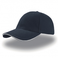 Cappello blu navy da personalizzare, 100% cotone in twill pesante Liberty Sandwich