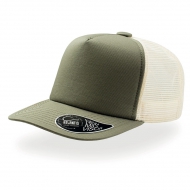 Cappello verde oliva a 5 pannelli e visiera pre-curvata da personalizzare Record