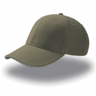 Cappello verde oliva da personalizzare, con inserto a contrasto Sport Sandwich