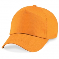 Cappellino arancione da personalizzare, 5 pannelli chiusura con velcro a strappo Original
