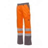 Pantalone Work uomo alta visibilità arancione/grigio da personalizzare Charter Polar