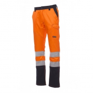 Pantalone Work uomo alta visibilità arancione/blu navy da personalizzare Charter Polar
