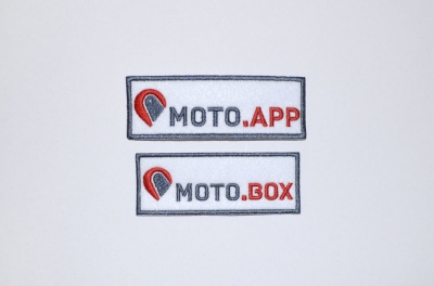 Patch personalizzata con logo ricamato Moto.App
