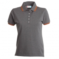 polo donna da personalizzare grigio modello skipper