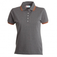 polo donna da personalizzare grigio modello skipper