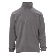 Pile unisex grigio da personalizzare a mezza zip Soft+