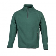 Pile uomo verde scuro con mezza zip ed elastici polsi e fondo da personalizzare Torino