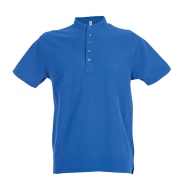 Polo unisex da personalizzare manica corta con colletto alla coreana Kuwait Blu Royal