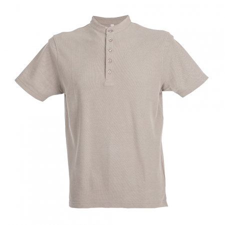 Polo unisex da personalizzare manica corta con colletto alla coreana Kuwait Grigio Chiaro