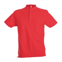 Polo unisex da personalizzare manica corta con colletto alla coreana Kuwait Rossa