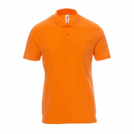 Polo uomo arancione a manica corta con spacchetti laterali da personalizzare Rome