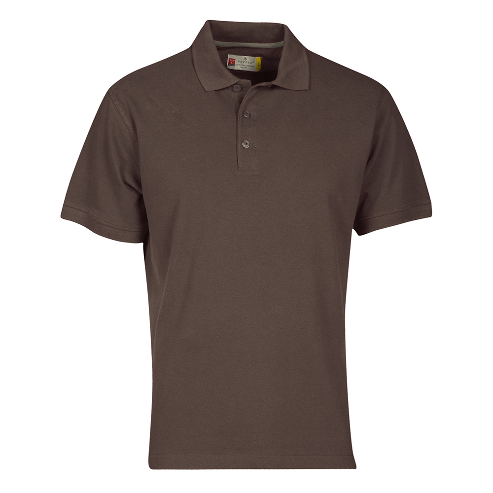 Polo uomo marrone da personalizzare manica corta con 3 bottoni in tinta Venice Toppe e patch ricamate personalizzate