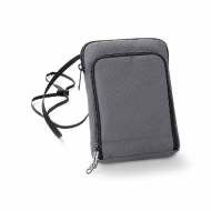 Portafoglio grigio grafite da viaggio con tasca per passaporto da personalizzare Travel Wallet