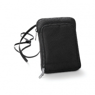 Portafoglio nero da viaggio con tasca per passaporto da personalizzare Travel Wallet