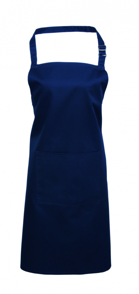 Grembiule donna blu navy da personalizzare, con tasca centrale Color Bib Apron Woman Pock