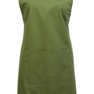 Grembiule donna verde oliva da personalizzare, con tasca centrale Color Bib Apron Woman Pock
