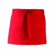 Grembiule rosso da personalizzare, con tre tasche frontali Three Pocket Apron