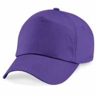 Cappello da bambino viola da personalizzare, 5 pannelli chiusura con velcro a strappo Original Kids