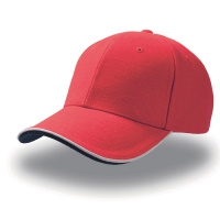 Cappello rosso/piping bianco da personalizzare Pilot Piping Sandwich