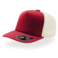 Cappello rosso a 5 pannelli e visiera pre-curvata da personalizzare Record