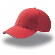 Cappello rosso da personalizzare, con inserto a contrasto Sport Sandwich