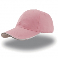 Cappellino rosa da personalizzare, visiera con piping a contrasto in rilievo Zoom Piping Sandwich