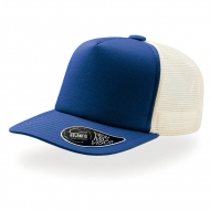 Cappello blu royal a 5 pannelli e visiera pre-curvata da personalizzare Record