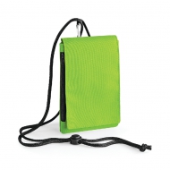 Porta smartphone verde lime con tasca con cerniera da personalizzare Phone Pouch XL