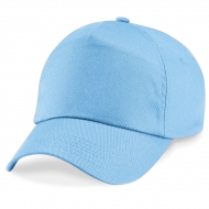 Cappellino azzurro da personalizzare, 5 pannelli chiusura con velcro a strappo Original