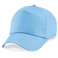 Cappello da bambino celeste da personalizzare, 5 pannelli chiusura con velcro a strappo Original Kids