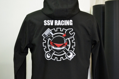 Soft Shell personalizzato con ricamo dorso SSV Racing