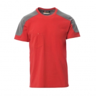 T-Shirt Work uomo rossa con taschino porta penna da personalizzare Corporate
