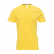 T-shirt uomo gialla da personalizzare a manica corta Sunrise