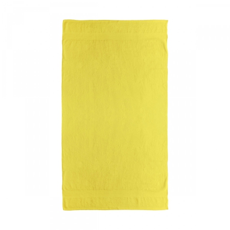 Telo mare giallo brillante 100 x 180 cm con fettuccia per appendere da personalizzare Rhine