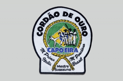 Toppa ricamata con logo Capoeira personalizzato