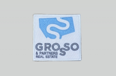 Toppa ricamata personalizzata con ricamo Grosso Real Estate