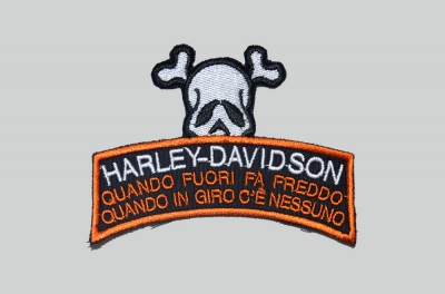 Toppa ricamata Teschio Harley Davidson